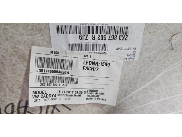 bontott VW CADDY Tetőkárpit