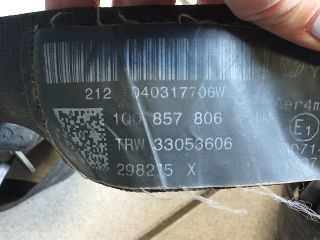 bontott VW EOS Hátsó Biztonsági Öv Szett