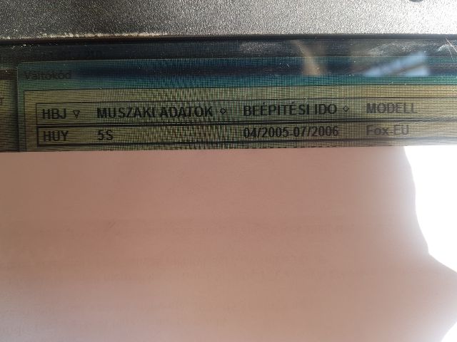 bontott VW FOX Váltó (Mechanikus)