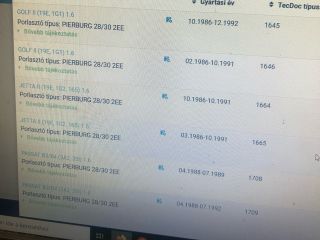 bontott VW GOLF II Központi Injektor