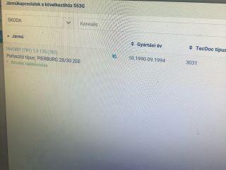 bontott VW GOLF II Központi Injektor