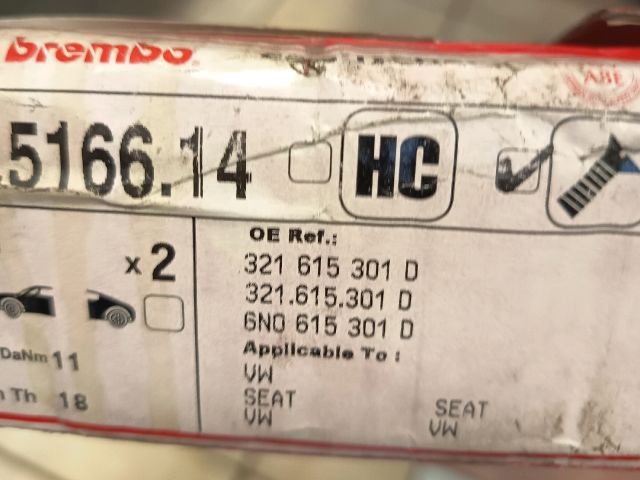 bontott VW GOLF III Első Pár Féktárcsa