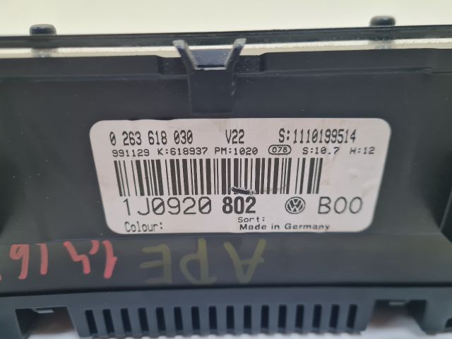 bontott VW GOLF IV Kilométeróra