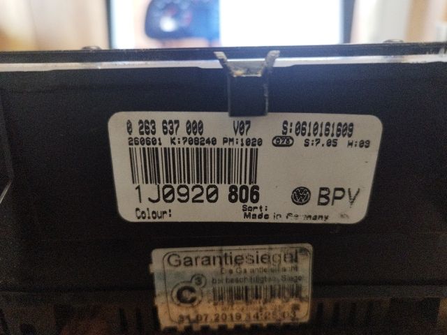 bontott VW GOLF IV Kilométeróra