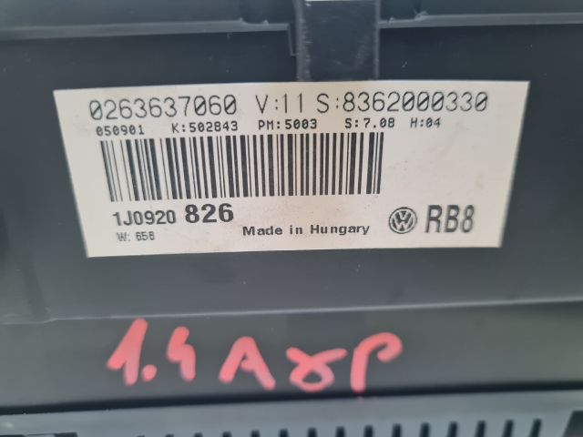 bontott VW GOLF IV Kilométeróra