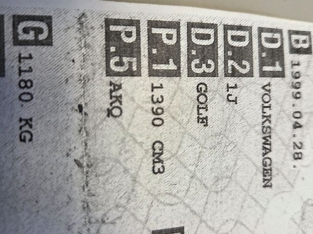 bontott VW GOLF IV Motor (Fűzött blokk hengerfejjel)