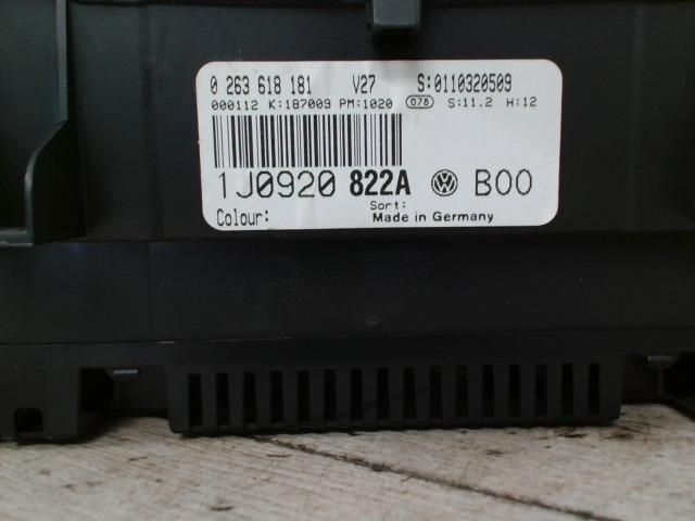 bontott VW GOLF IV Kilométeróra