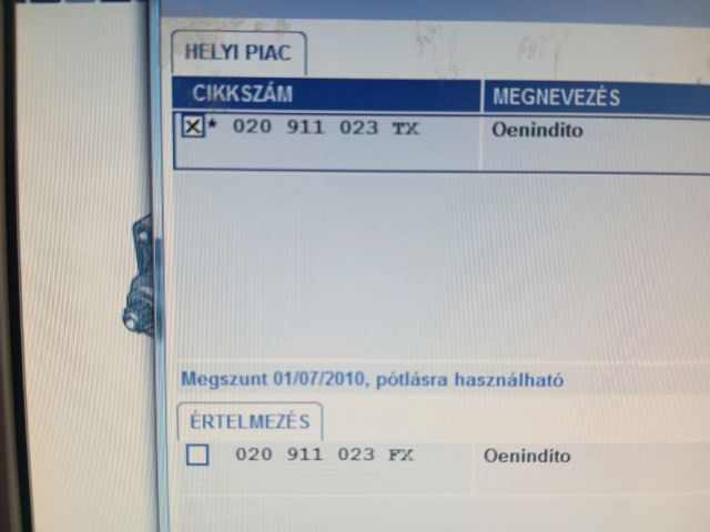 bontott VW GOLF IV Önindító