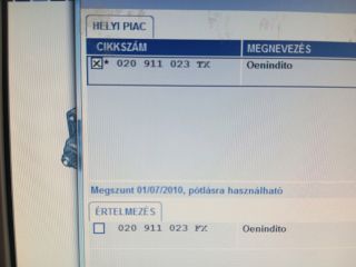 bontott VW GOLF IV Önindító