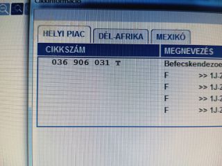 bontott VW GOLF IV Porlasztó Sor / Híd