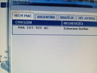 bontott VW GOLF IV Felső Motorburkolat