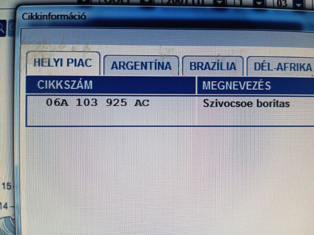 bontott VW GOLF IV Felső Motorburkolat