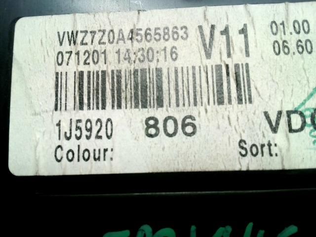 bontott VW GOLF IV Kilométeróra