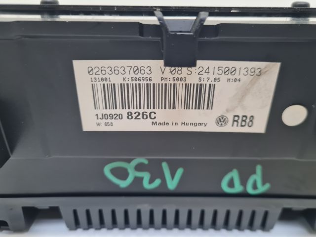 bontott VW GOLF IV Kilométeróra