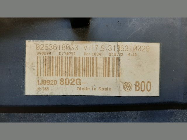 bontott VW GOLF IV Kilométeróra