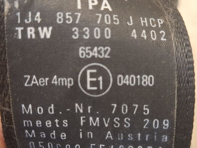 bontott VW GOLF IV Bal első Biztonsági Öv