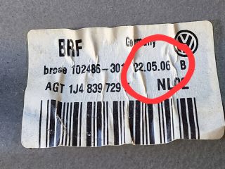 bontott VW GOLF IV Bal hátsó Ablakemelő Szerkezet (Elektromos)