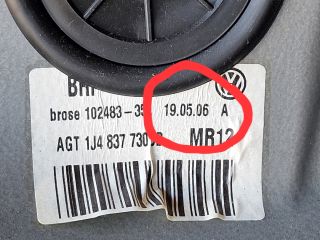 bontott VW GOLF IV Jobb első Ablakemelő Szerkezet (Elektromos)