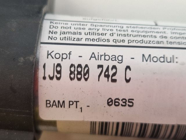 bontott VW GOLF IV Jobb első Függöny Légzsák