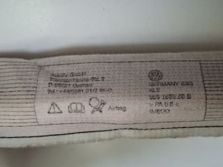 bontott VW GOLF IV Jobb Függönylégzsák és Oldallégzsák