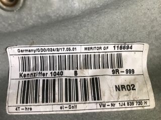 bontott VW GOLF IV Jobb hátsó Ablakemelő Szerkezet (Elektromos)