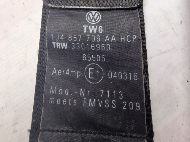 bontott VW GOLF IV Jobb hátsó Biztonsági Öv