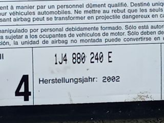 bontott VW GOLF IV Jobb Oldallégzsák