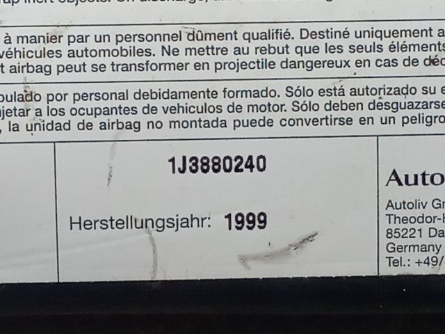 bontott VW GOLF IV Jobb Oldallégzsák