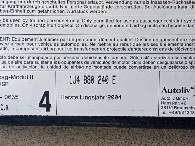 bontott VW GOLF IV Jobb Oldallégzsák