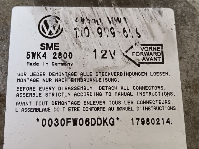 bontott VW GOLF IV Légzsák Elektronika