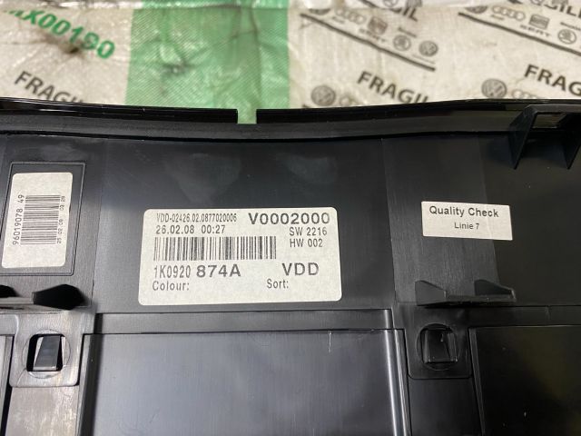 bontott VW GOLF PLUS Kilométeróra