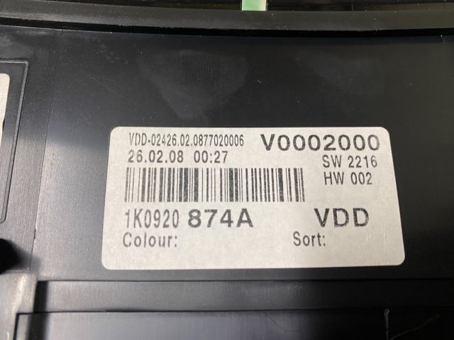 bontott VW GOLF PLUS Kilométeróra