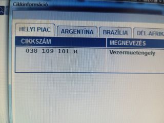 bontott VW GOLF PLUS Vezérműtengely (Magában)