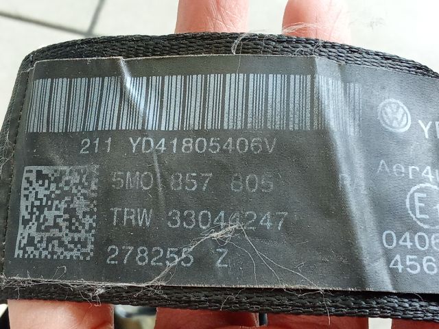 bontott VW GOLF PLUS Hátsó Biztonsági Öv Szett