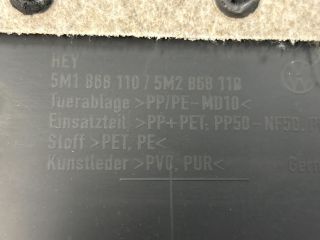 bontott VW GOLF PLUS Jobb első Ajtó Kárpit