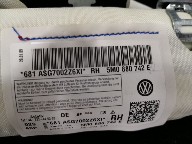 bontott VW GOLF PLUS Jobb Függönylégzsák és Oldallégzsák