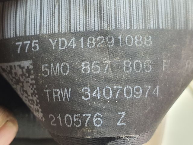 bontott VW GOLF PLUS Jobb hátsó Biztonsági Öv