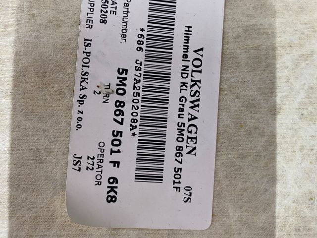 bontott VW GOLF PLUS Tetőkárpit