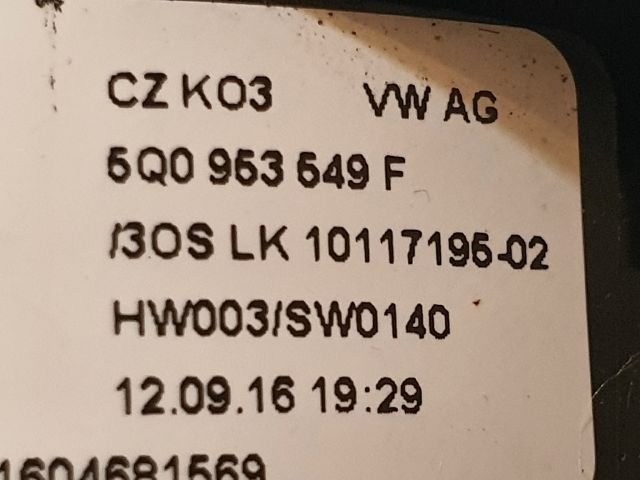 bontott VW GOLF SPORTSVAN Légzsák Átvezető Szalagkábel