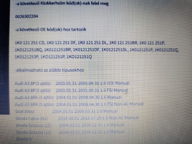 bontott VW GOLF V Vízhűtő Radiátor (Nem klímás)