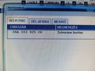 bontott VW GOLF V Felső Motorburkolat