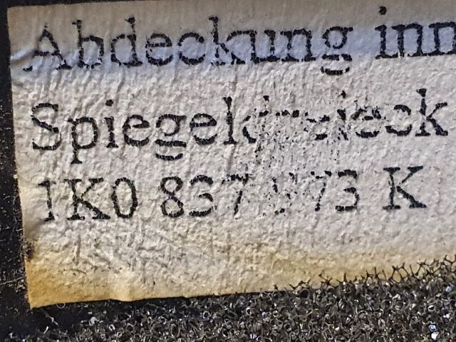 bontott VW GOLF V Bal A Oszlop Hangszóró Burkolat