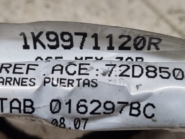 bontott VW GOLF V Bal első Ajtó Kábelköteg