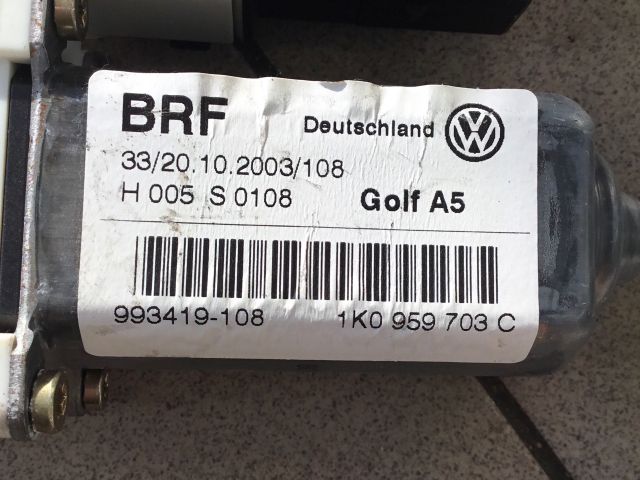 bontott VW GOLF V Bal hátsó Ablakemelő Motor