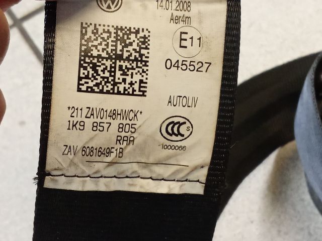 bontott VW GOLF V Bal hátsó Biztonsági Öv