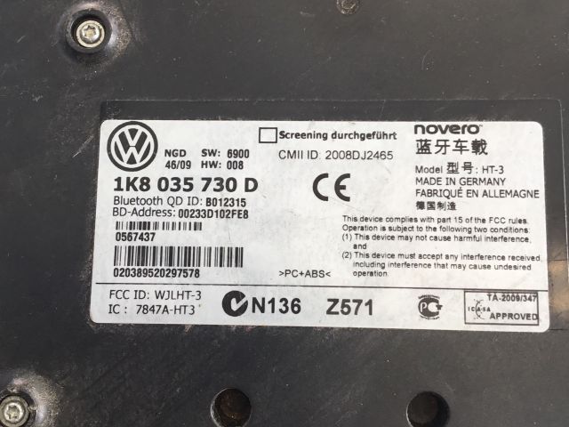 bontott VW GOLF V Bluetooth Elektronika