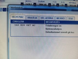 bontott VW GOLF V Fűtéskapcsoló (manuális klímás)