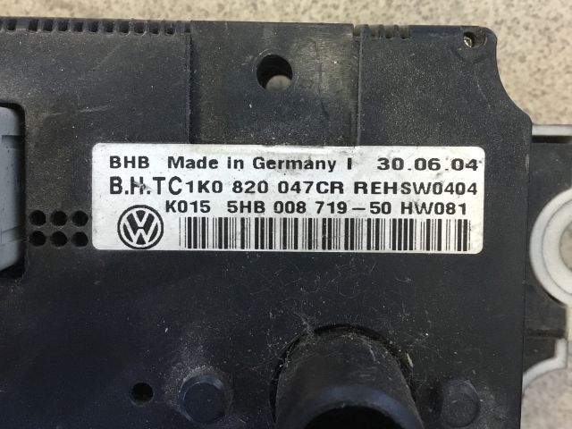 bontott VW GOLF V Fűtéskapcsoló (manuális klímás)