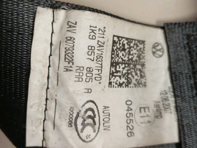 bontott VW GOLF V Hátsó Biztonsági Öv Szett