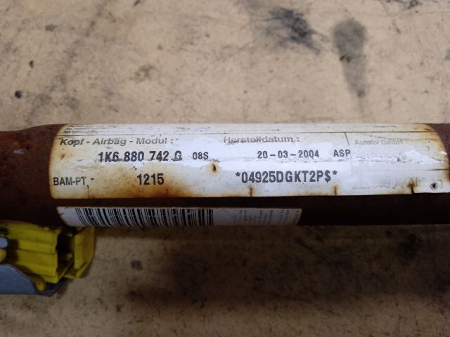 bontott VW GOLF V Jobb első Függöny Légzsák